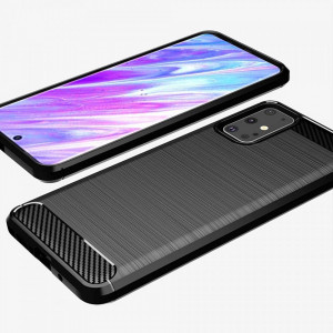 Силиконов гръб Carbon - Samsung Galaxy S20 Ultra / S20 Ultra 5G черен - Img 2