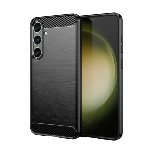 Силиконов гръб Carbon - Samsung Galaxy S24+ черен - Img 1