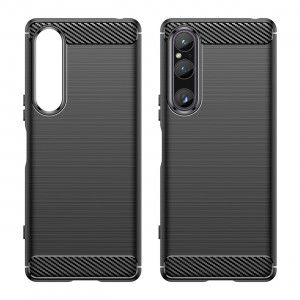 Силиконов гръб Carbon - Sony Xperia 1 V черен - Img 8