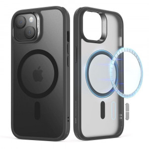 Силиконов гръб ESR Classic Hybrid Halolock MagSafe - iPhone 15 черен мат - Img 1
