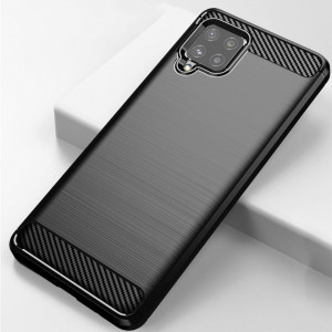 Силиконов гръб FORCELL Carbon - Samsung Galaxy A42 5G черен - Img 4