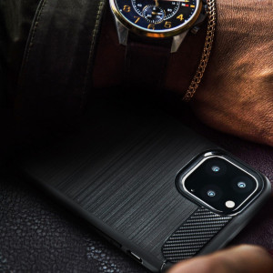 Силиконов гръб FORCELL Carbon - Samsung Galaxy A72 черен - Img 6