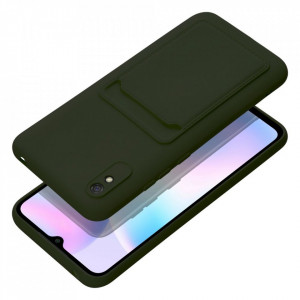 Силиконов гръб FORCELL Card с портфейл за документи - Xiaomi Redmi 9A / 9AT зелен - Img 3