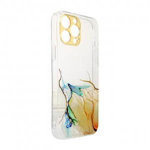 Силиконов гръб Marble - Samsung Galaxy A12 оранжев - Img 2