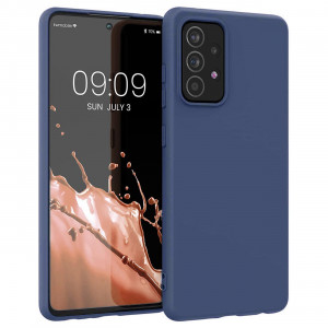 Силиконов гръб Soft Flexible Rubber - Samsung Galaxy A22 син - Img 1