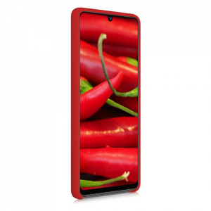 Силиконов гръб Soft Flexible Rubber - Samsung Galaxy A42 5G червен - Img 3