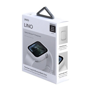 Силиконов калъф за корпус UNIQ Lino - Apple Watch 44mm Series 5 / 44mm Series 4 гълъбовобял - Img 5