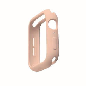 Силиконов калъф за корпус UNIQ Lino - Apple Watch 44mm Series 5 / 44mm Series 4 пудра - Img 6