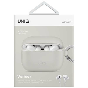 Силиконов калъф за слушалки UNIQ Vencer - AirPods Pro 2nd сив - Img 6