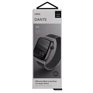 Стоманена каишка UNIQ Dante - Apple Watch 40mm SE / 40mm Series 6 / 40mm Series 5 / 40mm Series 4 графит - Img 2