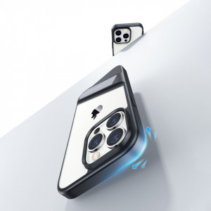 Твърд гръб с гел рамка и стойка UGREEN Kickstand - iPhone 14 Pro черен - Img 2