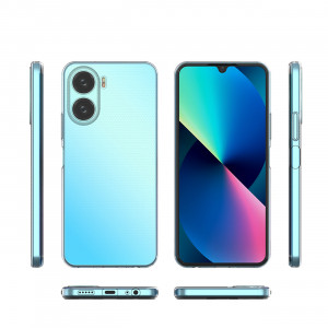 Тънък силиконов гръб 0.5mm - Vivo Y02s / Y16 thin cover прозрачен - Img 3