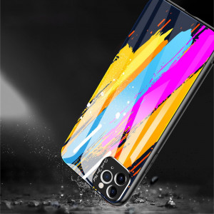 Цветен стъклен гръб с покритие за камерата - iPhone 11 Pro Max модел 1 - Img 11