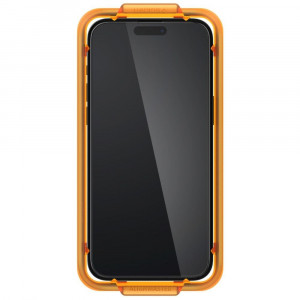 2 бр. закален стъклен протектор SPIGEN Align Master FC с инструмент за поставяне - iPhone 15 Pro Max черен - Img 2