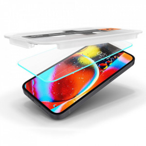 2 бр. закален стъклен протектор SPIGEN TR Ez Fit с инструмент за поставяне - iPhone 13 / 13 Pro - Img 7