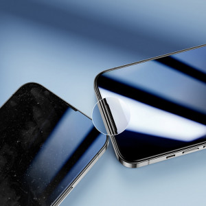 2.5D закален стъклен протектор с пълно покритие JOYROOM Knight - iPhone 13 Pro Max / 14 Plus с черна рамка (JR-H03) - Img 4