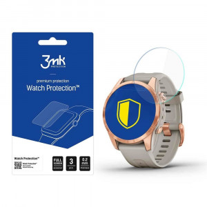3 бр. гъвкав протектор с пълно покритие 3mk Watch Protection v. Flexible Glass Lite - Garmin Fenix 7S Pro Solar