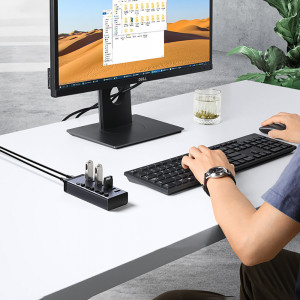 USB хъб UGREEN 7в1 USB Type C към 7x USB Type A 3.0 PD DC 12V (CM481) сив - Img 8