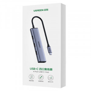 USB хъб UGREEN USB Type C към 4x USB Type A 3.2 Gen.1 (CM473 20841) сребрист - Img 5