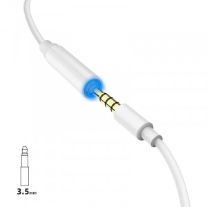 Адаптер за слушалки DUDAO Lightning към мини жак 3.5mm (L16i) бял - Img 4
