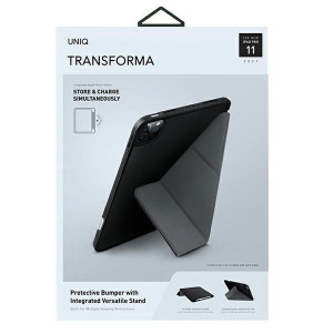 Антибактериален калъф тип книга с място за стилус UNIQ Transforma - iPad Pro 11" (2nd gen 2020) / Pro 11" (3rd gen 2021) / Pro 11" (4th gen 2022) ebony black - Img 6
