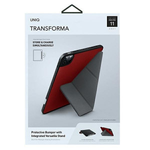 Антибактериален калъф тип книга с място за стилус UNIQ Transforma - iPad Pro 11" (2nd gen 2020) / Pro 11" (3rd gen 2021) / Pro 11" (4th gen 2022) корал - Img 6