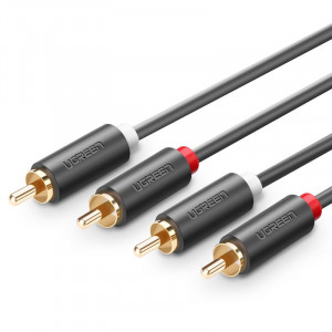 Аудио / видео кабел UGREEN 2х RCA (чинч) 5m сив (10520) - Img 2