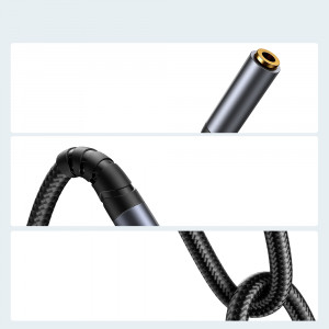 Аудио кабел JOYROOM жак 3.5mm (мъжко) към жак 3.5mm (женско) 1.2m черен (SY-A09) - Img 7
