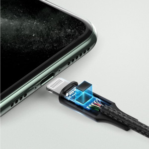 Аудио кабел UGREEN жак 3.5mm към MFi Lightning 1m сив (70509) - Img 4