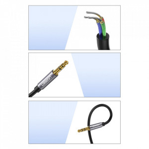 Аудио кабел UGREEN жак 3.5mm (мъжко) към жак 3.5mm (женско) 1m (AV118) син - Img 7