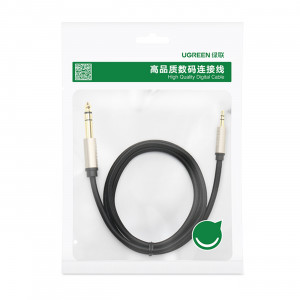 Аудио кабел UGREEN TRS жак 3.5mm към жак 6.35mm 2m сив - Img 5