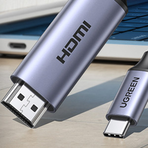 Видео кабел UGREEN CM565 UGREEN USB Type C към HDMI 2.1 8K 60Hz 1.5m сив - Img 8