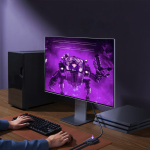 Видео сплитер BASEUS AiRJoy 2in1 4K 60Hz двупосочен HDMI с включен кабел 1m черен - Img 9