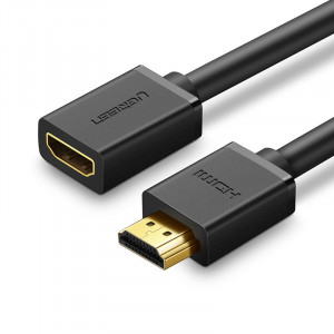 Видео удължител UGREEN HDMI (мъжко) към HDMI (женско) 1m черен (HD107) - Img 1