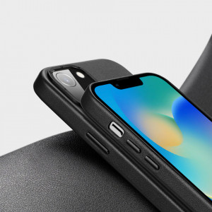 Гръб от еко кожа DUX DUCIS Grit MagSafe - iPhone 14 Plus черен - Img 9