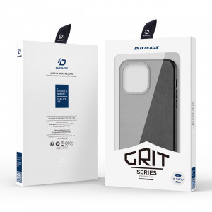 Гръб от еко кожа DUX DUCIS Grit MagSafe - iPhone 14 Pro Max черен - Img 5
