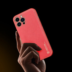 Гръб от еко кожа DUX DUCIS Yolo - iPhone 13 Pro червен - Img 7