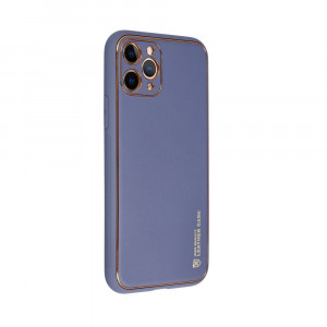 Гръб от еко кожа FORCELL Leather - iPhone 15 син - Img 2