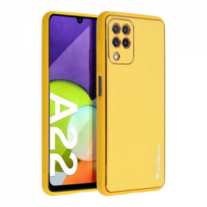 Гръб от еко кожа FORCELL Leather - Samsung Galaxy A22 жълт - Img 7