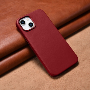 Гръб от естествена кожа iCARER Leather MagSafe - iPhone 14 Plus червен - Img 17