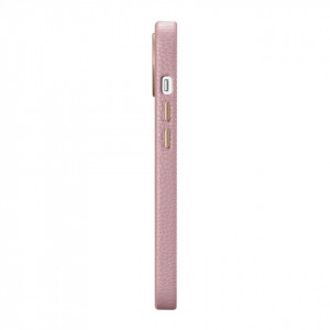 Гръб от естествена кожа iCARER Litchi Premium MagSafe - iPhone 14 Plus розов - Img 6