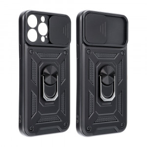 Гръб със стойка и подвижно покритие за камерата Slide Armor - iPhone 14 Pro Max черен - Img 6