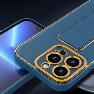 Гръб със стойка New Kickstand - iPhone 13 син - Img 13