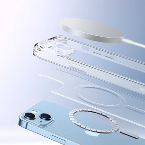 Гръб с гел рамка UGREEN Classy Clear MagSafe - iPhone 14 Plus прозрачен - Img 4