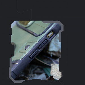 Гръб с подвижно покритие за камерата и ринг държач NILLKIN CamShield Armor Pro - iPhone 14 Pro син - Img 13