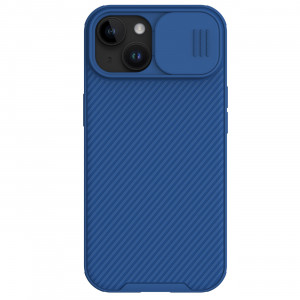 Гръб с подвижно покритие за камерата NILLKIN CamShield Pro с вграден магнит - iPhone 15 Plus син - Img 1