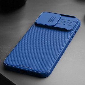 Гръб с подвижно покритие за камерата NILLKIN CamShield Pro с вграден магнит - iPhone 15 Pro Max лилав - Img 12