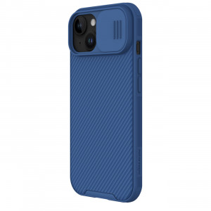 Гръб с подвижно покритие за камерата NILLKIN CamShield Pro с вграден магнит - iPhone 15 Plus син - Img 3