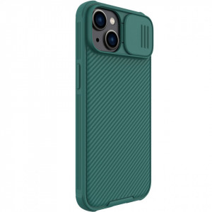 Гръб с подвижно покритие за камерата NILLKIN CamShield Pro - iPhone 14 Plus тъмнозелен - Img 3
