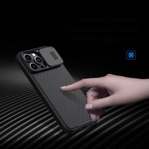 Гръб с подвижно покритие за камерата NILLKIN CamShield Pro - iPhone 14 Pro Max тъмнозелен - Img 12